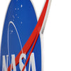 NASA Space Logo Embossed Shaped Metal Wall Sign - 19" x 14.5"